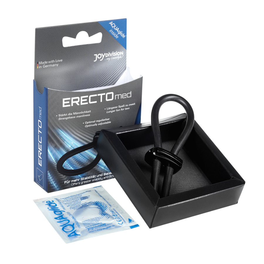 ERECTO MED SILICONE BLACK RING - M