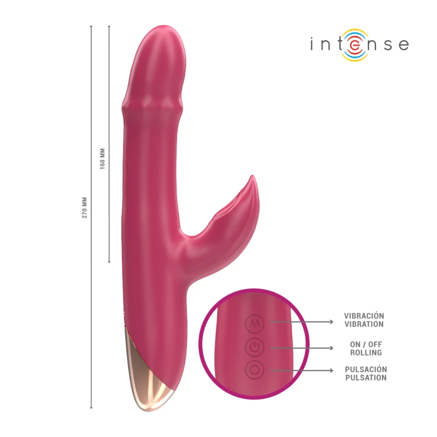 INTENSE - CHLOE MULTIFUNCTION VIBRATOR 3 IN 1 RED
