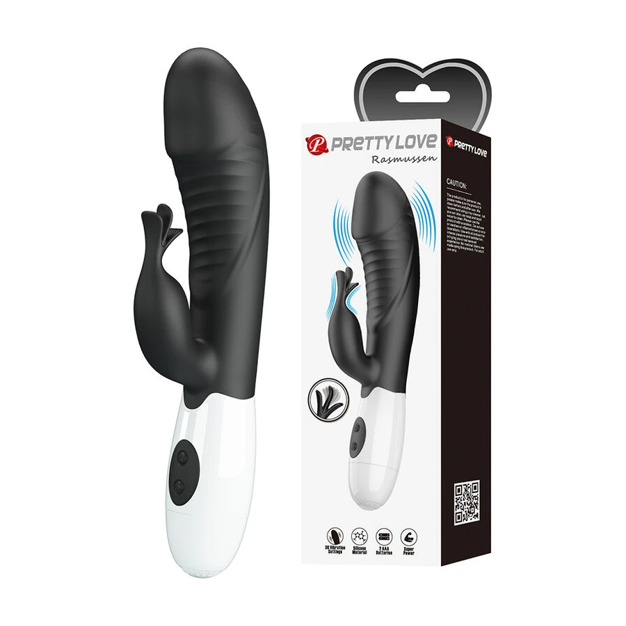 PRETTY LOVE - RASMUSSEN 30 FUNCTION RABBIT VIBRATOR BLACK