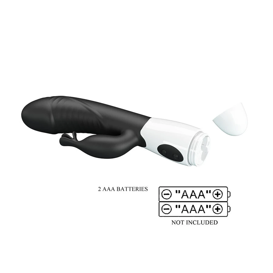 PRETTY LOVE - RASMUSSEN 30 FUNCTION RABBIT VIBRATOR BLACK