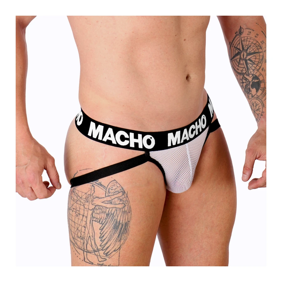 MACHO - MX26X1 JOCK GRID WHITE