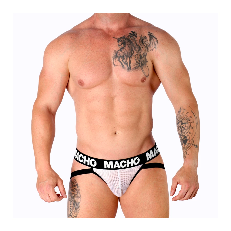 MACHO - MX26X1 JOCK GRID WHITE