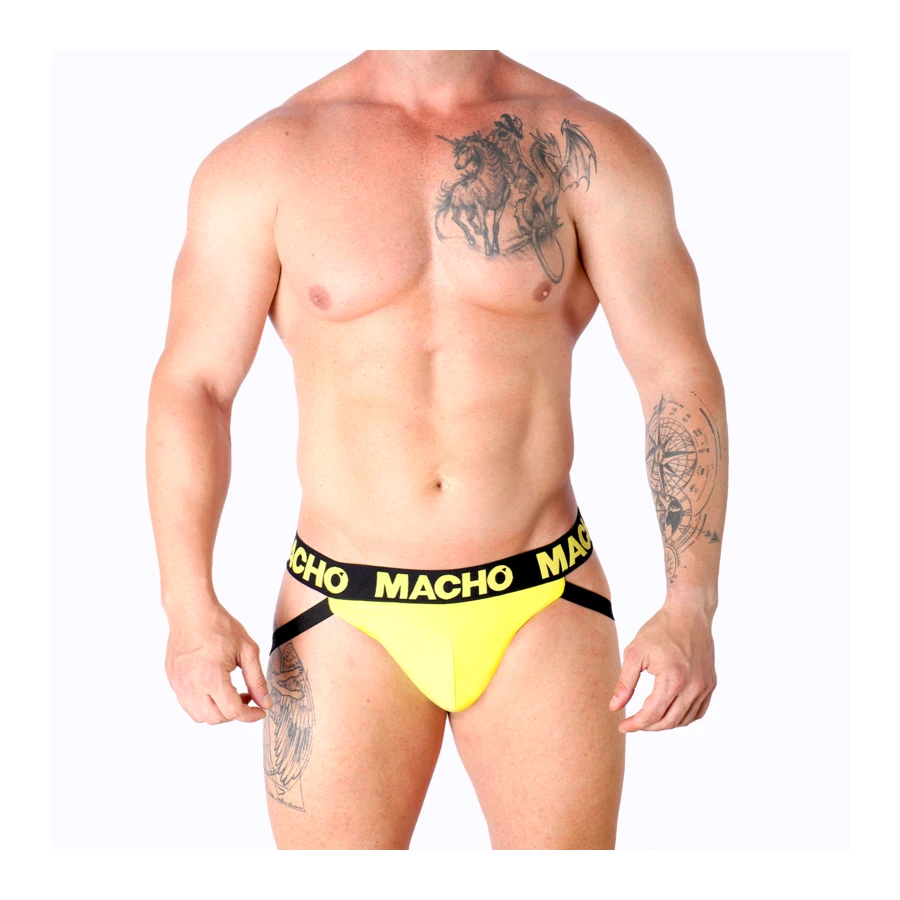 MACHO - MX25A JOCK LYCRA YELLOW