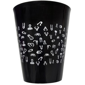 DIABLO PICANTE - BLACK CUP 500 ML WITH WHITE PENISES