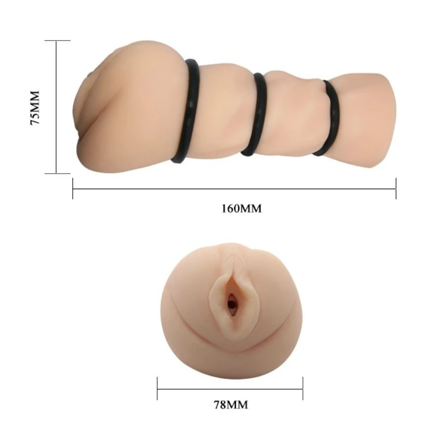 CRAZY BULL - MASTURBATING SLEEVE WITH RINGS - VAGINA