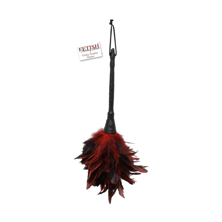 FETISH FANTASY SERIES - BLACK  RED FRISKY FEATHER TICKLER