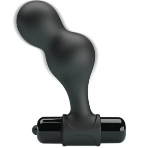 MR PLAY - SILICONE VIBRATING ANAL PLUG BLACK