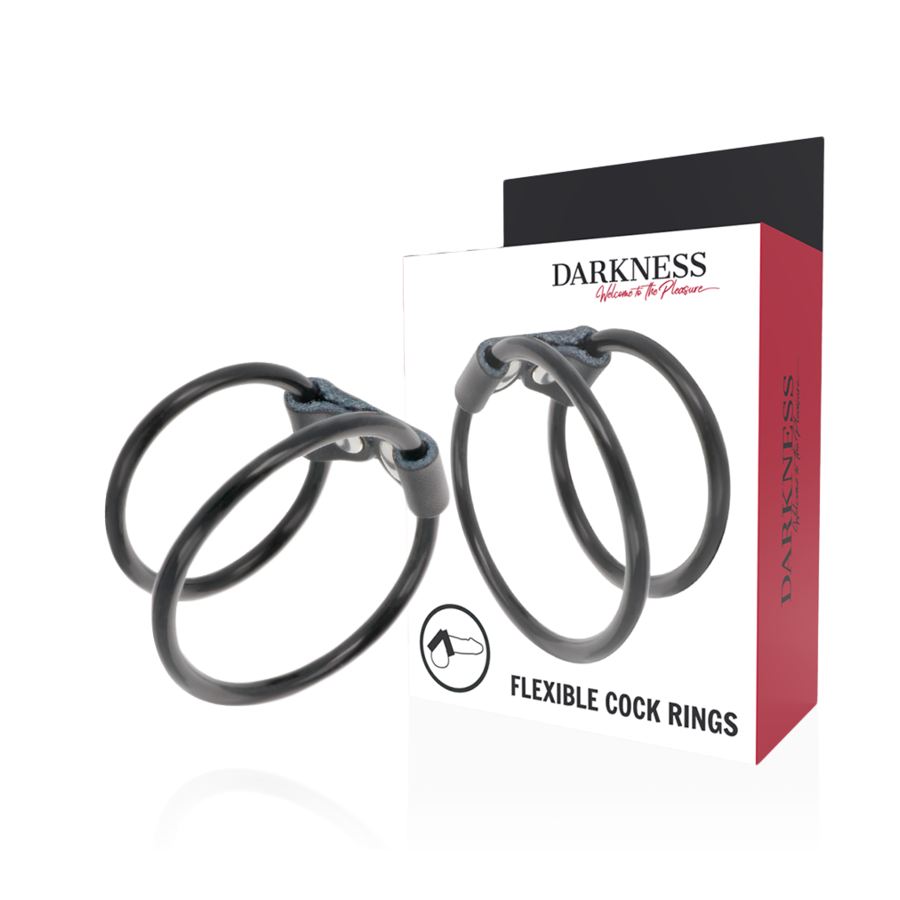 DARKNESS - DOUBLE FLEXIBLE PENIS RING