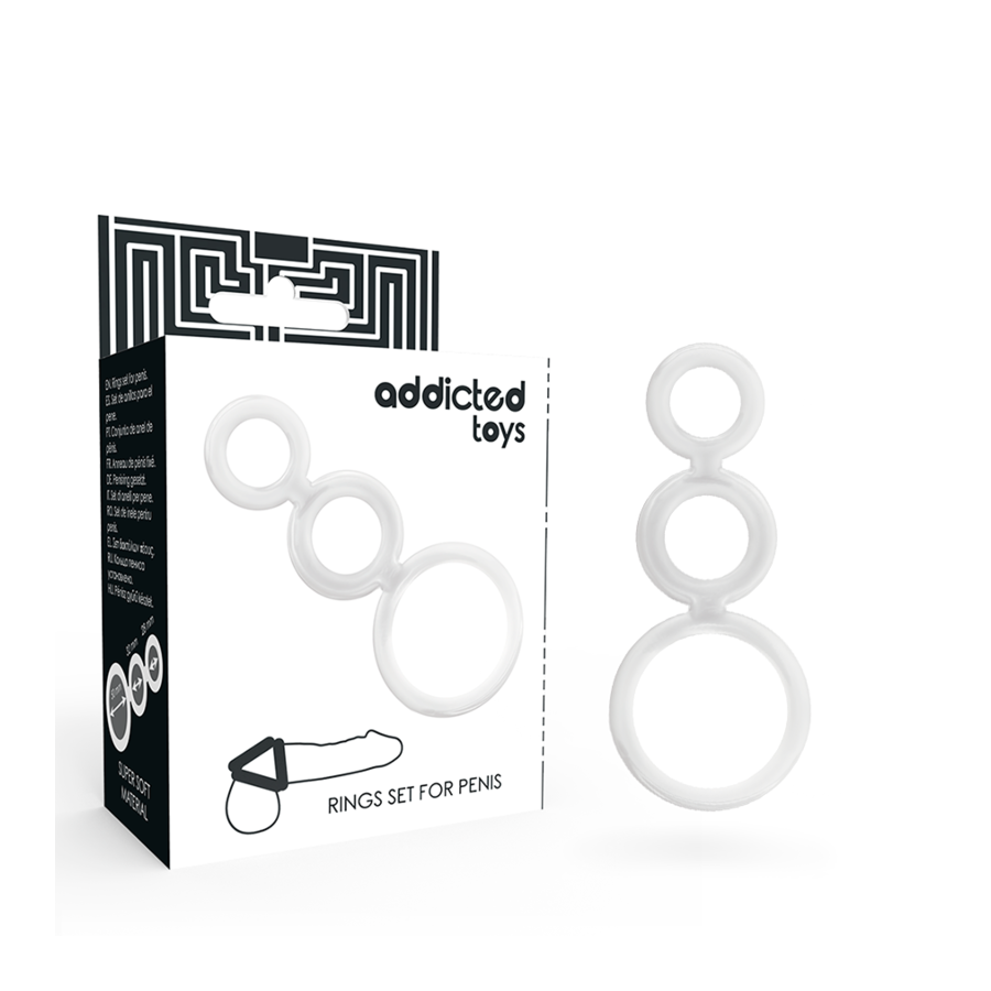 ADDICTED TOYS - RINGS SET FOR PENIS TRANSPARENT