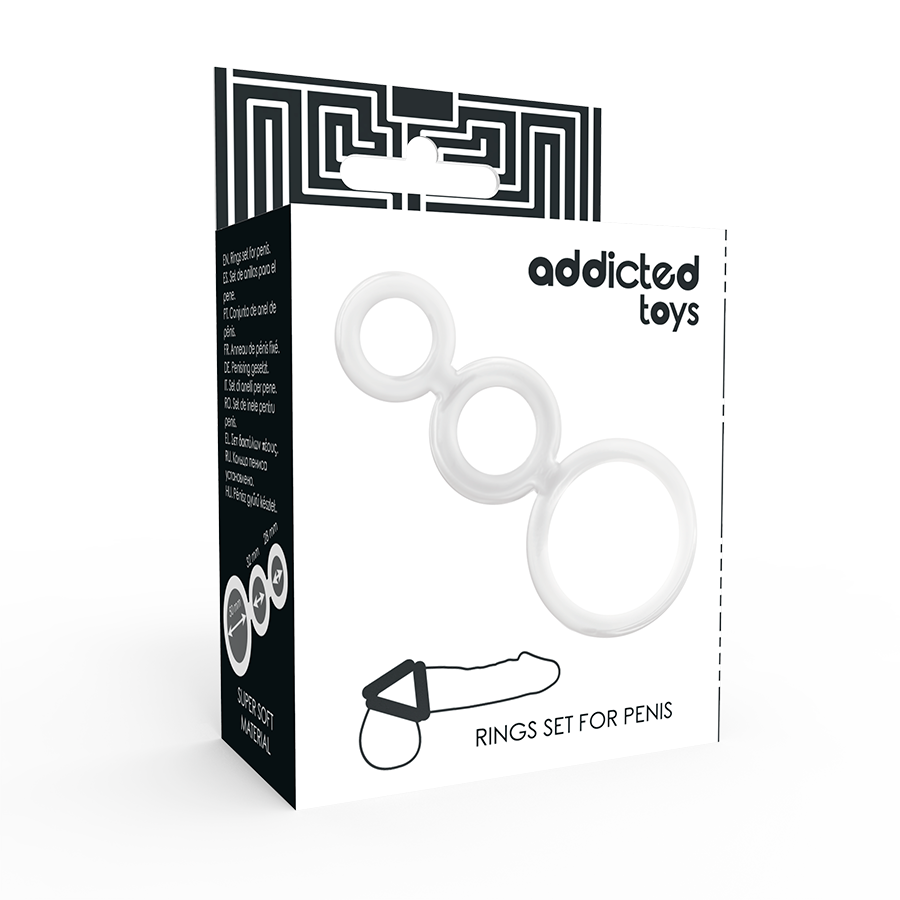 ADDICTED TOYS - RINGS SET FOR PENIS TRANSPARENT