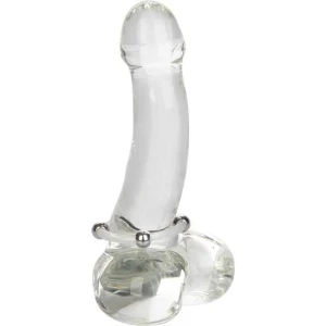 CALIFORNIA EXOTICS - ANELLO IN SILICONE CON PERLINE IN ACCIAIO L