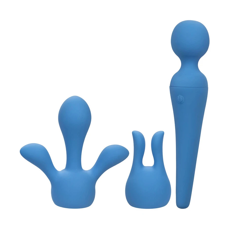 CALEXOTICS - COUTURE KIT VIBRATOR WAND 10 VIBRATIONS BLUE