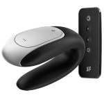 SATISFYER DOUBLE FUN PARTNER VIBRATOR - BLACK
