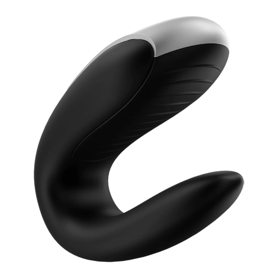 SATISFYER DOUBLE FUN PARTNER VIBRATOR - BLACK