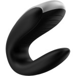 SATISFYER DOUBLE FUN PARTNER VIBRATOR - BLACK