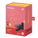 SATISFYER DOUBLE FUN PARTNER VIBRATOR - BLACK