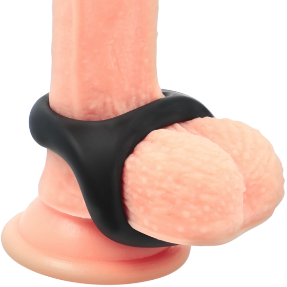 POWERING - SUPER FLEXIBLE AND RESISTANT PENIS AND TESTICLE RING PR13 BLACK