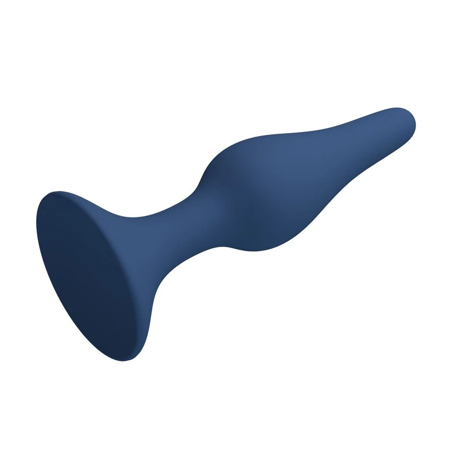 MR PLAY - BLUE SILICONE SLIM ANAL PLUG SIZE S
