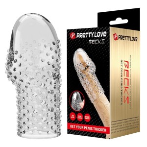 PRETTY LOVE - GEEK'S PENIS SLEEVE GET YOUR PENIS THICKER TRANSPARENT