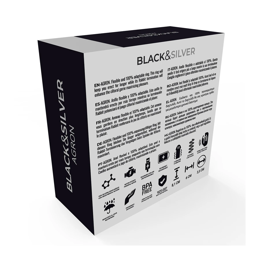 BLACKSILVER- AGRON REMOTE CONTROL COCKRING WATCHME