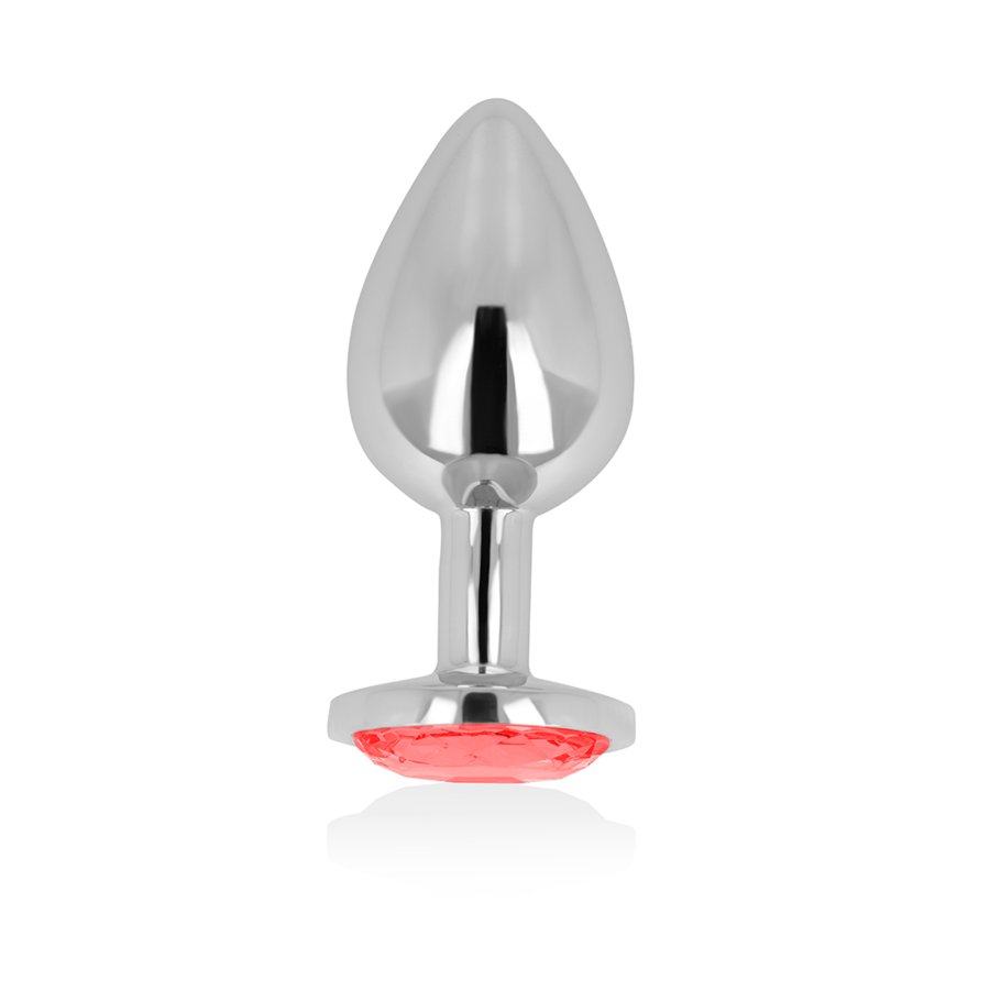 OHMAMA - ANAL PLUG WITH RED CRYSTAL 7 CM