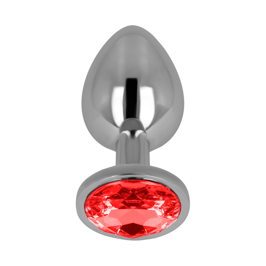 OHMAMA - ANAL PLUG WITH RED CRYSTAL 7 CM