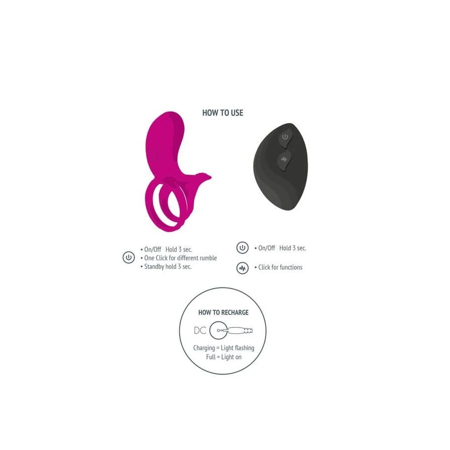 XOCOON - ANELLO STIMOLATORE DI COPPIA FUCSIA