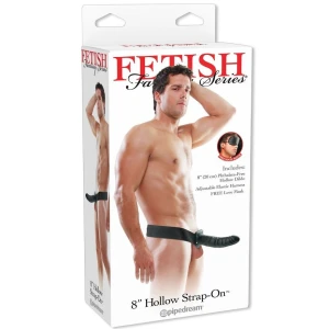 FETISH FANTASY 19 СМ ПУСТОЙ СТРЭП-ОН ЧЕРНЫЙ