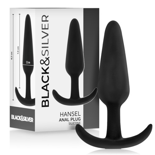 BLACKSILVER - HANSEL SILICONE ANAL PLUG WITH SMALL HANDLE