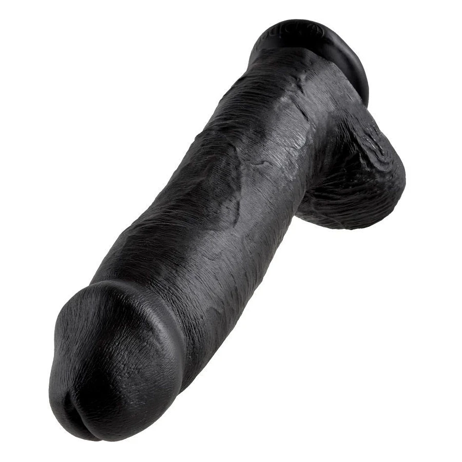 KING COCK - 12 DILDO NERO CON SFERE 30.48 CM