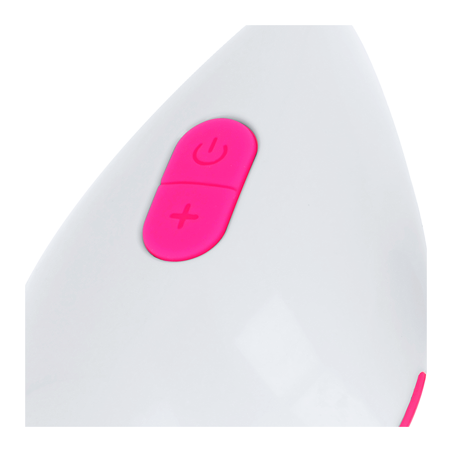 OHMAMA - TEXTURED VIBRATING EGG 10 MODES PINK AND WHITE