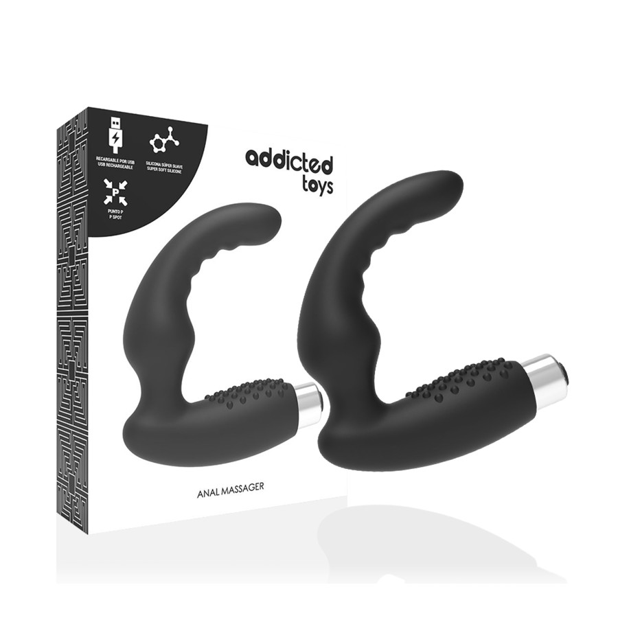 ADDICTED TOYS -MASAZER PROSTATY LADOWANY MODEL 2 - CZARNY