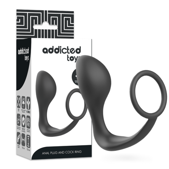 ADDICTED TOYS ANAALTAPP WITH BLACK SILICONE RING