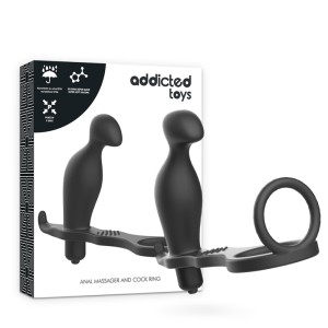 ADDICTED TOYS ANAL PLUG С ЧЕРНЫМ КОЛЬЦОМ ИЗ КРЕПКОГО СИЛИКОНА 12 СМ