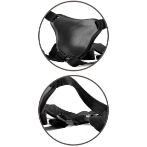 KING COCK - ELITE KIT HARNAIS RÉGLABLE DELUXE ANNEAU AVEC TESTICULES  GODE 20.3 CM