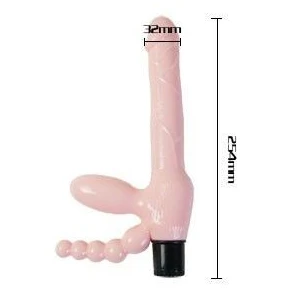 BAILE - HARNAIS SANS CORDE TPR AVEC VIBRATION ET STIMULATION ANAL 25.4 CM
