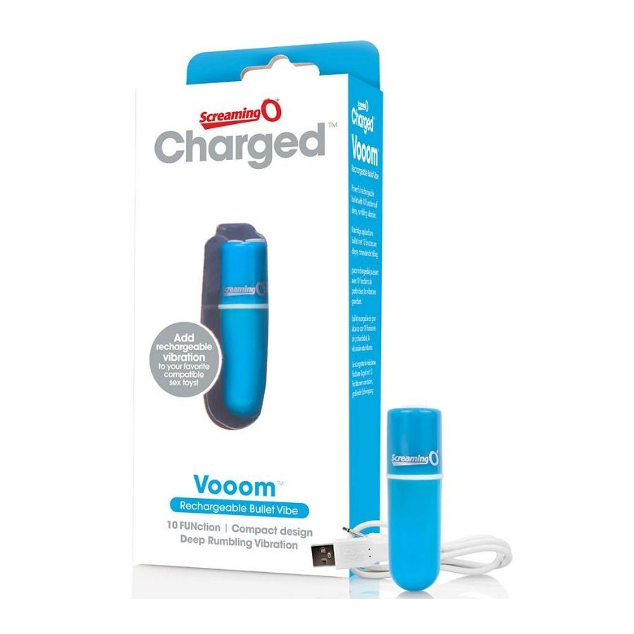 SCREAMING O - RECHARGEABLE VIBRATING BULLET VOOOM BLUE