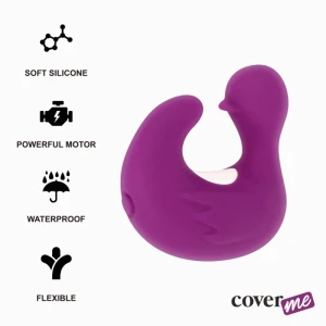 COVERME - ПЕРЕЗАРЯЖАЕМЫЙ СИЛИКОНОВЫЙ НАПЕРСТОК DUCKYMANIA, СТИМУЛИРУЮЩИЙ УТКУ