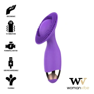 WOMANVIBE - СТИМУЛЯТОР ДЛЯ ЩЕНКОВ, АККУМУЛЯТОРНЫЙ СИЛИКОНОВЫЙ