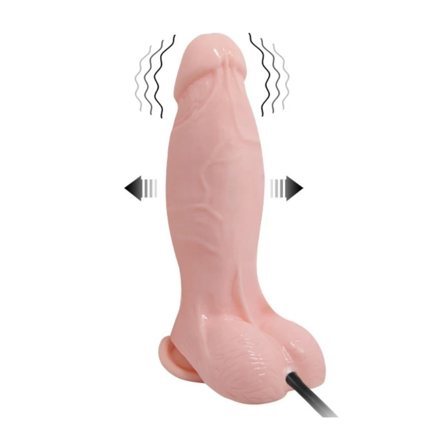 BAILE - DILDO VIBRANTE E GONFIABILE REALISTICO 18.8 CM