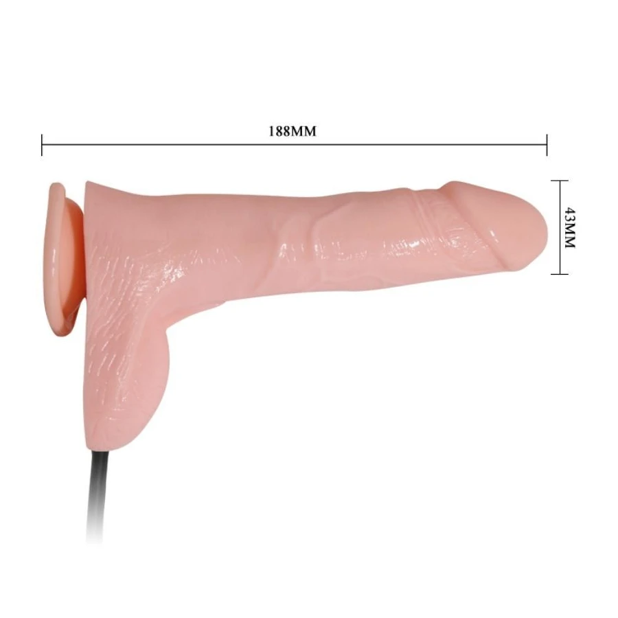 BAILE - DILDO VIBRANTE E GONFIABILE REALISTICO 18.8 CM