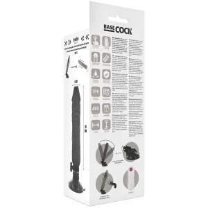 BASECOCK - VIBRATORE REALISTICO TELECOMANDO NERO 20 CM -O- 4 CM
