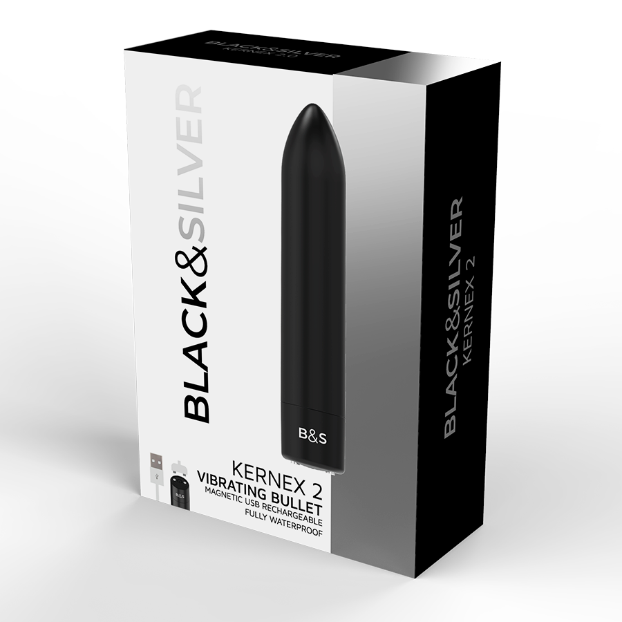 BLACKSILVER- KERNEX 2 BLACK VIBRATING MAGNETIC BULLET