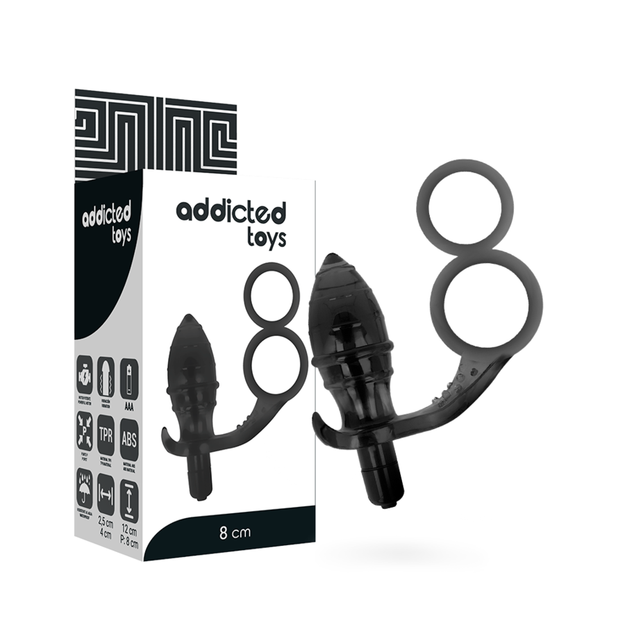 ADDICTED TOYS ANAALTAPP WITH DOUBLE BLACK RING