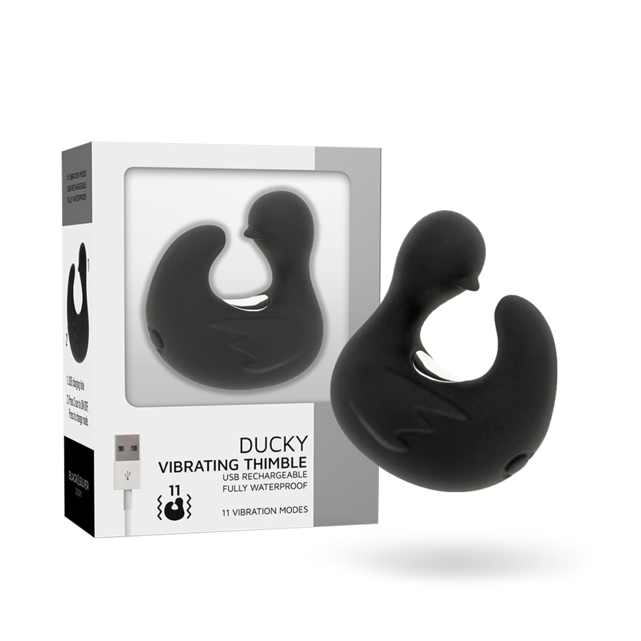 BLACKSILVER - DUCKYMANIA RECHARGEABLE SILICONE STIMULATING DUCK THIMBLE