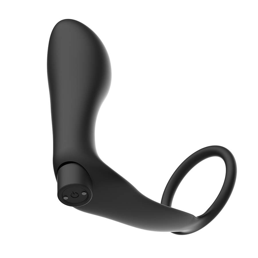ADDICTED TOYS PENIS RING WITH REMOTE CONTROL ANAL PLUG BLACK RECHARGEABLE