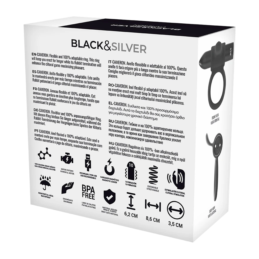 BLACKSILVER- CAMERON REMOTE CONTROL COCKRING WATCHME