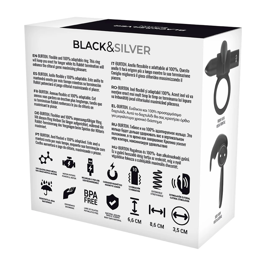 BLACKSILVER- BURTON REMOTE CONTROL COCKRING WATCHME