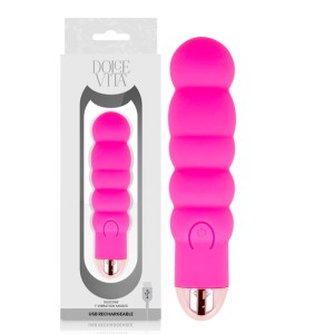 DOLCE VITA - VIBRATORE RICARICABILE SEI ROSA 7 VELOCITÀ