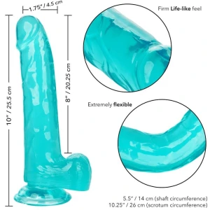 CALEX SIZE QUEEN DILDO - BLUE 20.3 CM